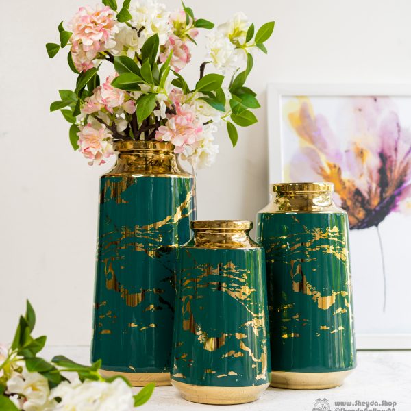 گلدان سرامیکی دهانه بزرگ