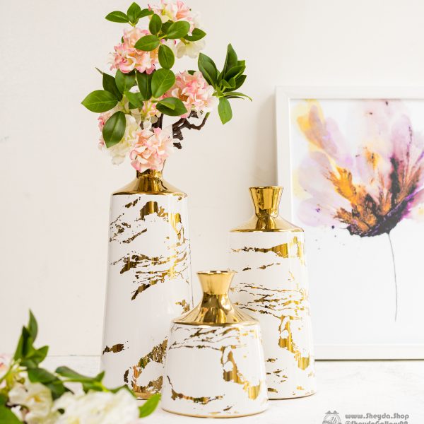 گلدان سرامیکی دهانه کوچک