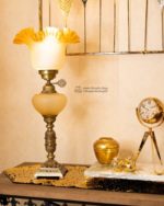 شمعدان سه‌شاخه حباب عسلی مات