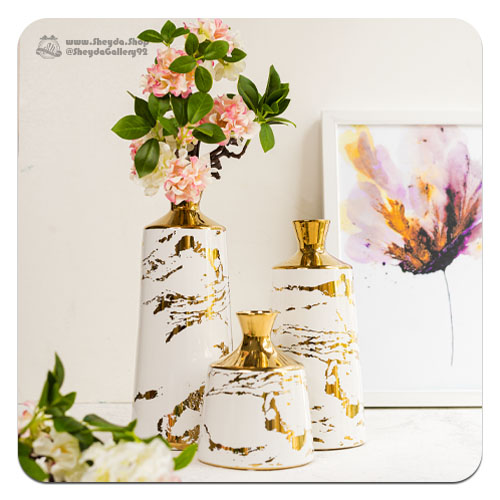 گلدان سرامیکی دهانه کوچک