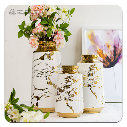 گلدان سرامیکی دهانه بزرگ