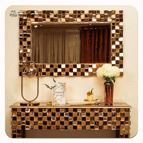 آیینه و کنسول المان طلایی آیینه و کنسول المان طلایی