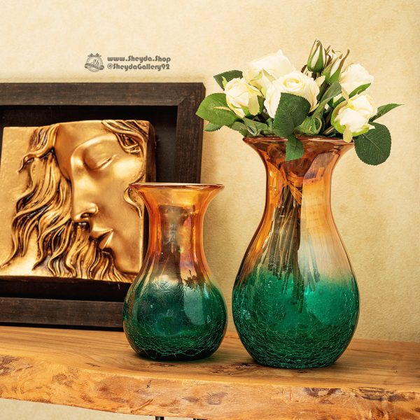 گلدان شیشه ترک دو عددی