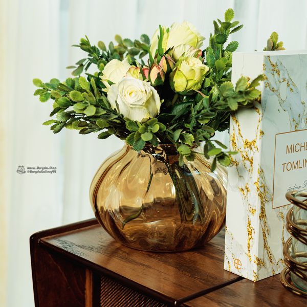 گلدان شیشه ای طرح خمره