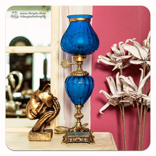آباژور شیشه و برنج مدل لاله آباژور شیشه و برنج مدل لاله